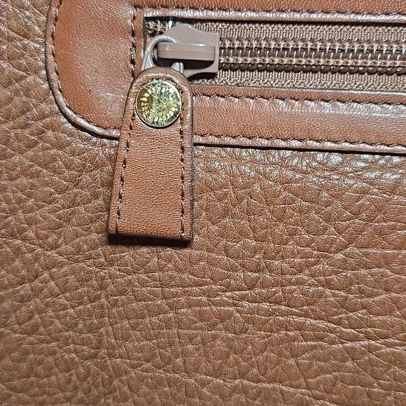 BURBERRYS VINTAGE Chestnut Brown Leather Clutch Bag - Picture 5 of 12